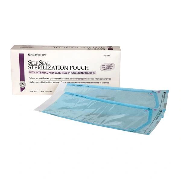 SelfSeal Sterilization Pouch 5.25 In X 12 In Blue / White Not Made From Natural Rubber Latex 200/Box , HS 1124861