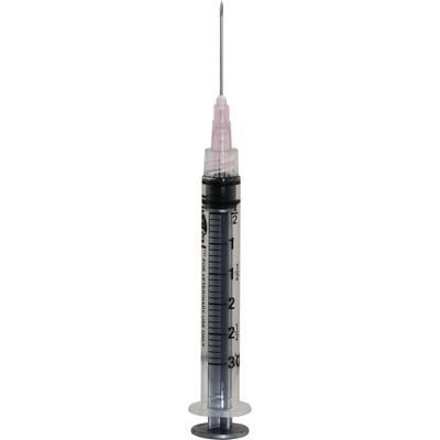 Needle and Syringe Combination, Rigid Pack 3 cc, 20 Gauge x 1", Luer Lock, 100/Box , 1000/Case , PIVETAL 21295191