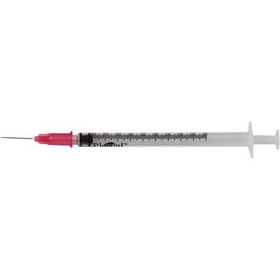 Needle and Syringe Combination, Soft Pack 25 Gauge x 5/8", 1 cc, Luer Slip , 100/Box , 1000/Case , PIVETAL 21295197