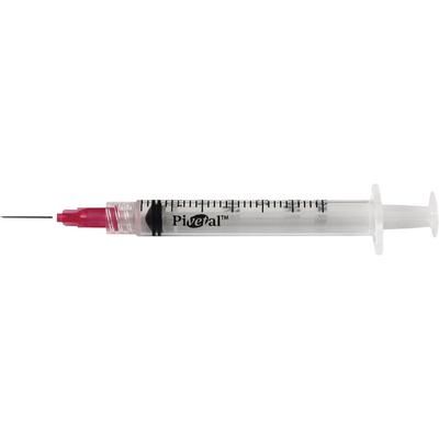 Needle and Syringe Combination, Soft Pack 25 Gauge x 5/8", 3 cc, Luer Lock ,100/Box , 1000/Case , PIVETAL 21295203