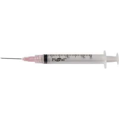 Needle and Syringe Combination, Soft Pack 20 Gauge x 1", 3 cc, Luer Lock ,100/Box , 1000/Case , PIVETAL 21295204