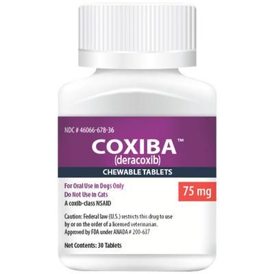 Coxiba (deracoxib) Chewable Tablets 75 mg , 30/Bottle , PIVETAL 21293148