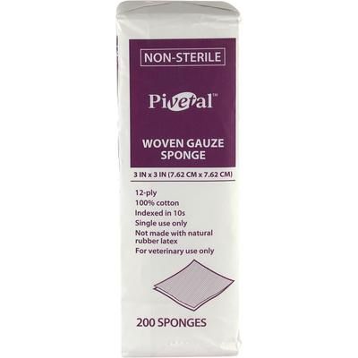 Woven Gauze Sponge 3" x 3", 12 ply 200/Pack , 20 Pack/Case , PIVETAL 21295038