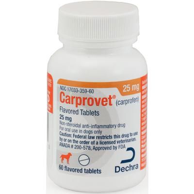 Carprovet (Carprofen) Flavored Tablets , 25 mg , 60/Bottle, PUTNEY 17033-0359-60