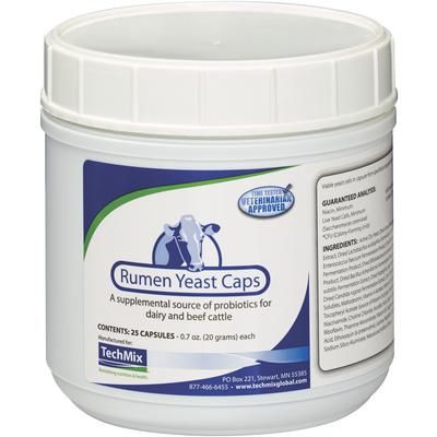 Rumen Yeast Caps Plus 25/Pkg , TECH-MIX 20818-179