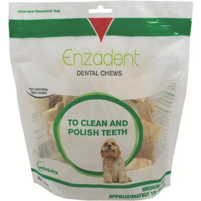 Enzadent Oral Care Chews for Dogs Medium Dog, 30/Pkg , 6 Pack/Case , VETOQUINOL 454491