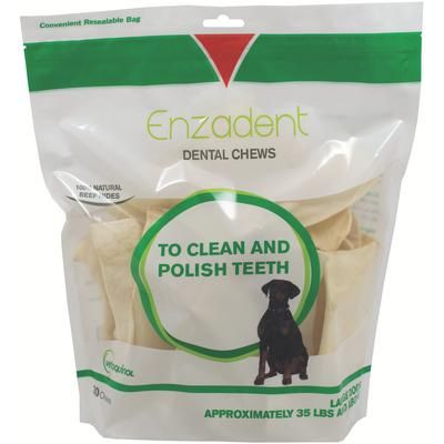 Enzadent Oral Care Chews for Dogs Large Dog, 30/Pkg , 5 Pack/Case , VETOQUINOL 454492