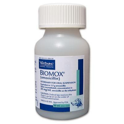 Biomox Oral Amoxicillian 50 mg/ml, 30 ml , VIRBAC 92530