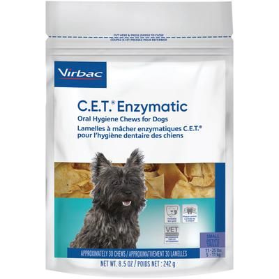 C.E.T. Enzymatic Oral Hygiene Chews for Dogs 11-25 lb , 30/Pack , VIRBAC 90603