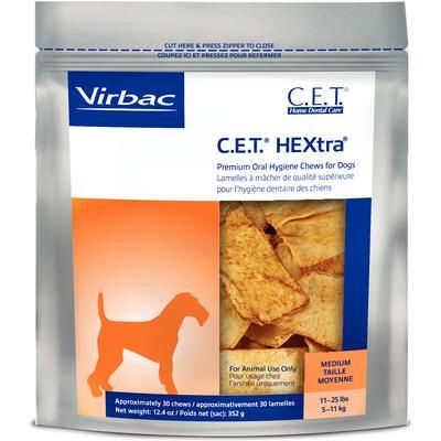 C.E.T. HEXtra Premium Chews Medium, 30/Bag , 5 Bag/Case, VIRBAC 90614