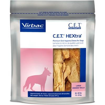 C.E.T. HEXtra Premium Chews Large, 30/Bag , 5 Bags/Case , VIRBAC 90616