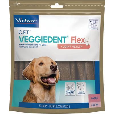 C.E.T. VeggieDent Flex Tartar Control + Joint Health Large , 30/Pack , 5 Pack/Case , VIRBAC 90088