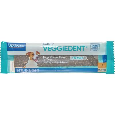 C.E.T. VeggieDent Fr3sh Tartar Control Chews For Small Dogs, 30 Singles/Display Box , 5 Box/Case , VIRBAC 90016