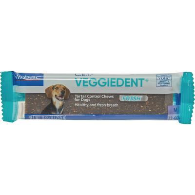 C.E.T VeggieDent Fr3sh Tartar Control Chews For Medium Dogs, 28 Singles/Display Box , 5 Box/Case , VIRBAC 90017