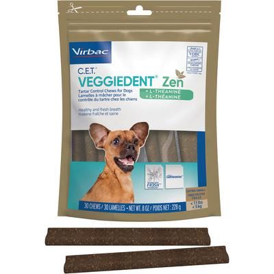 C.E.T. VeggieDent Zen Tartar Control for Dogs Extra Small 30/Pack , 5 Pack/Case , VIRBAC 90075