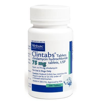 Clintabs Oral Antibiotic 75 mg, 200/Bottle , VIRBAC 907520