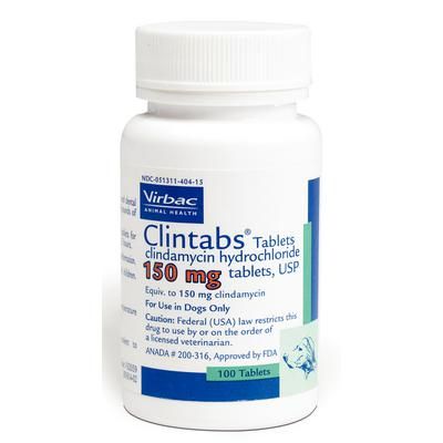 Clintabs Oral Antibiotic 150 mg, 100/Bottle , VIRBAC 915010