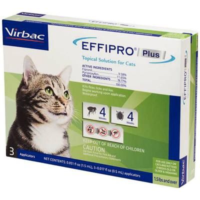 Effipro Plus Topical Solution for Cats 10 x 3 Doses , VIRBAC 60463