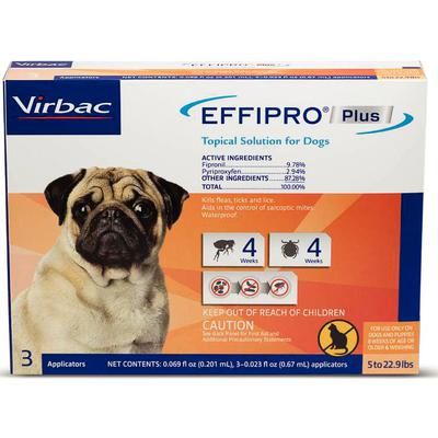 Effipro Plus Topical Solution for Dogs Small, 10 x 3 Doses , VIRBAC 60473