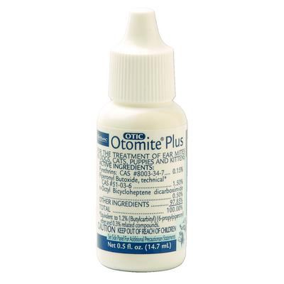 Otomite Plus Ear Miticide 1/2 oz, 12/Case , VIRBAC 601712