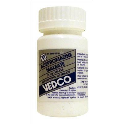 Acepromazine Maleate Tablets 25 mg,100/Bottle , VEDCO VEDC189