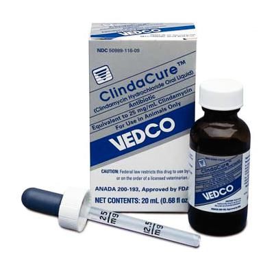 ClindaCure Oral Suspension 20 ml , 10/Pack ,VEDCO 5098918109