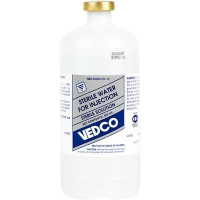 Sterile Water for Injection 500 ml , 12/Case ,VEDCO 50989-0887-16