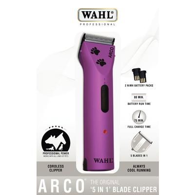 Wahl Arco Cordless Clipper Kit Purple with Paw Prints , WAHL 08786-1001