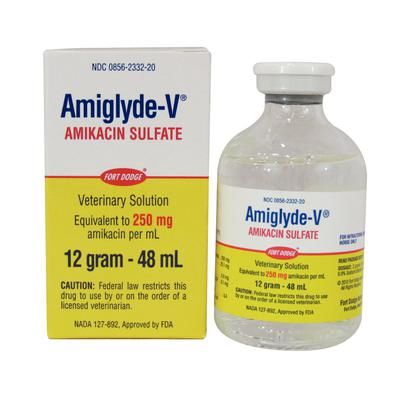 Amiglyde-V Antibiotic Injection Equine 250 mg/ml, 48 ml , ZOETIS 10004013