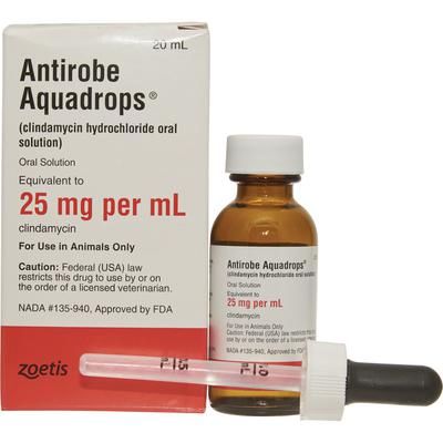 Antirobe Aquadrops 25 mg/ml , 20 ml , Each , 12/Case ,ZOETIS 10000784