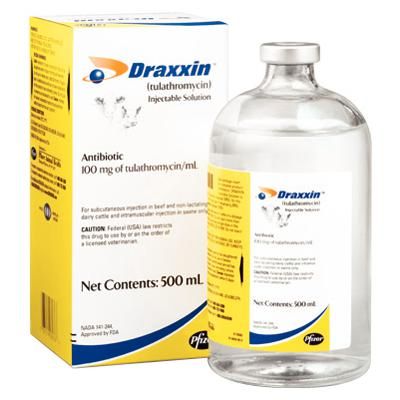 Draxxin Injectable Solution , 500 ml , ZOETIS 10001436