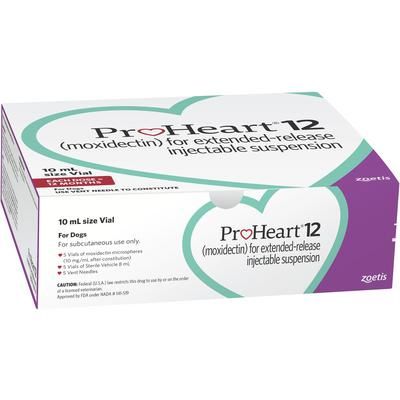 ProHeart 12 Injectable 10 ml, 5/Pkg (With 3 Client Information Pads) , ZOETIS 10020254