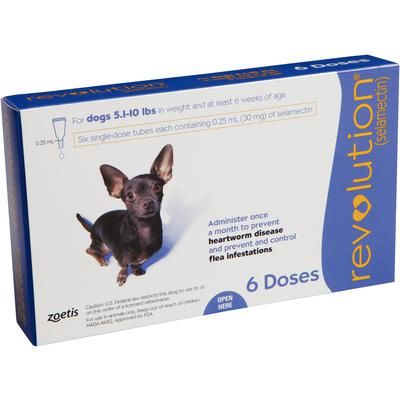 Revolution Canine 5.1-10 lb, Purple , 6/Pkg , ZOETIS 10000322