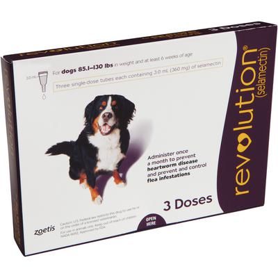 Revolution Canine 85.1-130 lb, Plum , 3/Pkg , ZOETIS 10000340