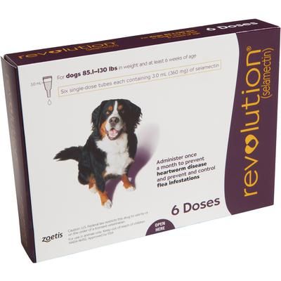 Revolution Canine 85.1-130 lb, Plum , 6/Pkg , ZOETIS 10004930