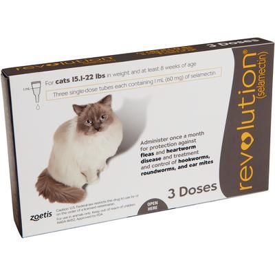 Revolution Feline 15.1-22 lb, Taupe , 3/Pkg , ZOETIS 10004220