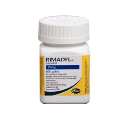 Rimadyl Caplets 25 mg , 60/Bottle , ZOETIS 10000328