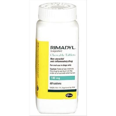 Rimadyl Chewable Tablets 100 mg , 60/Bottle , ZOETIS 10000317