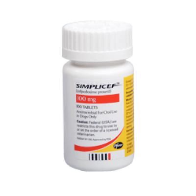 Simplicef Tablets 100 mg , 100/Bottle , ZOETIS 10002044