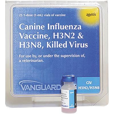 Vanguard CIV H3N2/H3N8 bivalent vaccine 25 x 1 Dose , ZOETIS 10016338