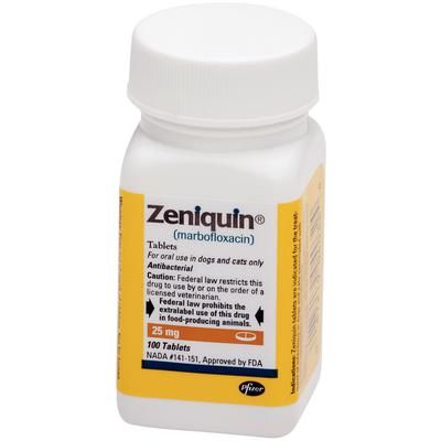 Zeniquin Oral Antibiotic , 25 mg 100/Bottle , ZOETIS 10000307