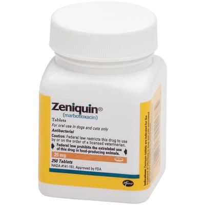 Zeniquin Oral Antibiotic 25 mg , 250/Bottle , ZOETIS 10000308