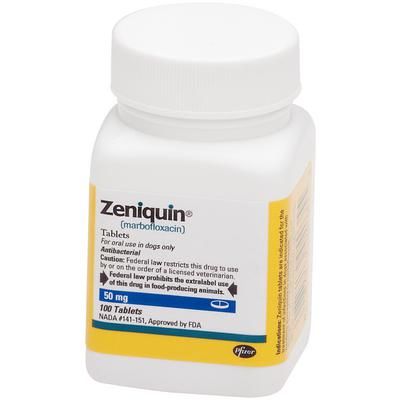 Zeniquin Oral Antibiotic 50 mg, 100/Bottle , ZOETIS 10000309