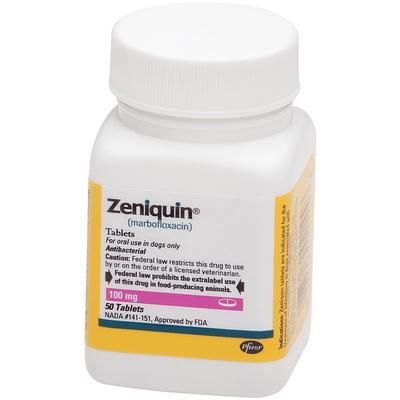 Zeniquin Oral Antibiotic 100 mg, 50/Bottle , ZOETIS 10000311