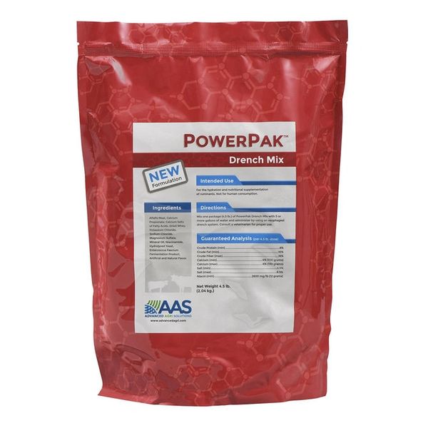 PowerPak Drench Mix Powder , 4.5 Lb , Each , 10/Case , Advanced Agri Solutions 516