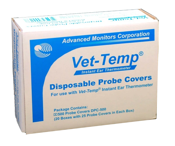 Vet Temp VT-150 Disposable Probe Cover , 500/Box , Advanced Monitors DPC-500