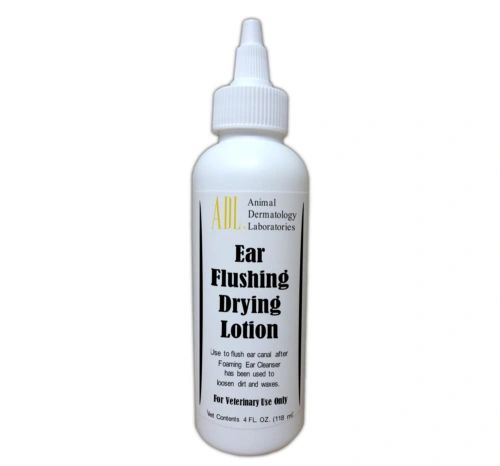 Ear Flushing Drying Lotion, 4oz, 36/Case , Animal Dermatology 93204