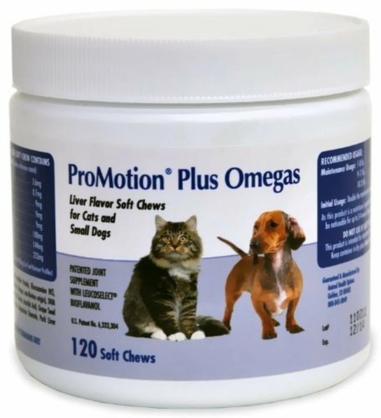 ProMotion Plus Omegas Joint Supplement for Medium and Large Dogs, Liver Flavor, 90 Soft Chews , Animal Health 135.9