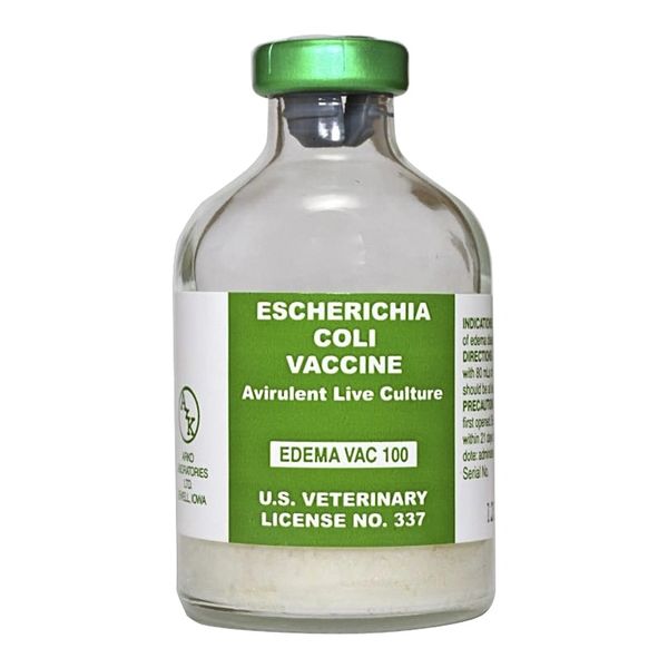 Edema Vac 100 Escherichia Coli Swine Vaccine, Avirulent Live Culture, 20mL , Arc Lab Edema Vac