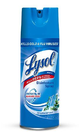 Lysol Surface Disinfectant Alcohol Based Aerosol Spray Liquid 12.5 oz. Can Spring Waterfall Scent NonSterile , 12/Case , Lagasse RAC02845